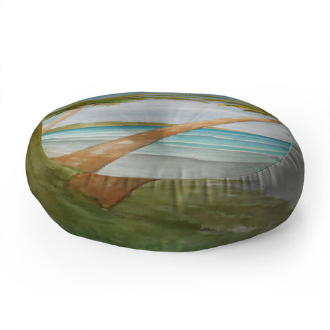 Rosie Brown Swaying Palms Floor Pillow Round