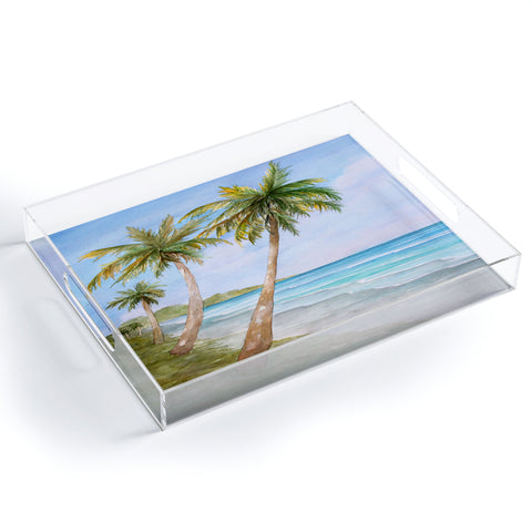 Rosie Brown Swaying Palms Acrylic Tray