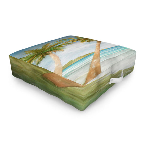 Rosie Brown Swaying Palms Outdoor Floor Cushion