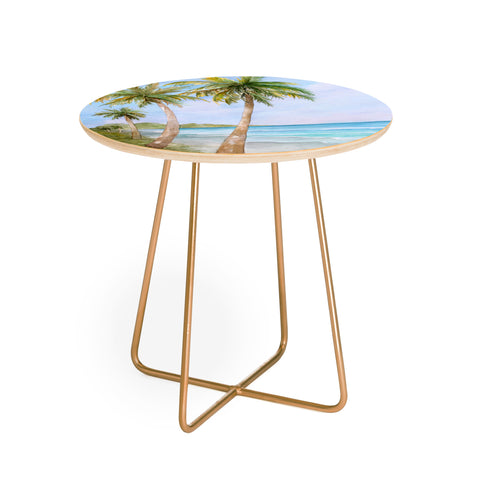 Rosie Brown Swaying Palms Round Side Table