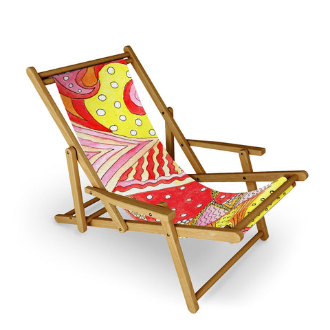 Rosie Brown Swirls Sling Chair
