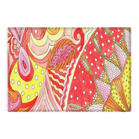Rosie Brown Swirls Outdoor Rug