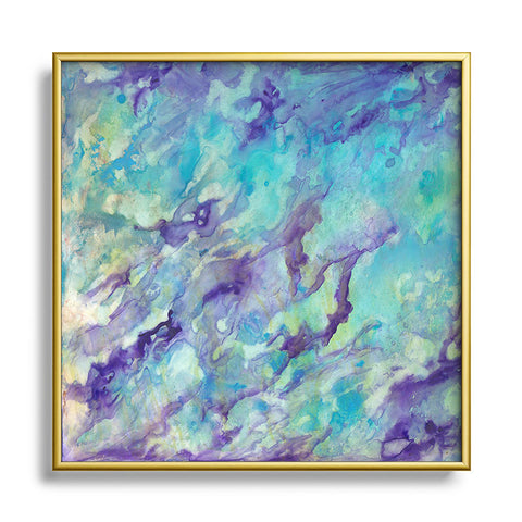 Rosie Brown Tempting Turquoise Metal Square Framed Art Print