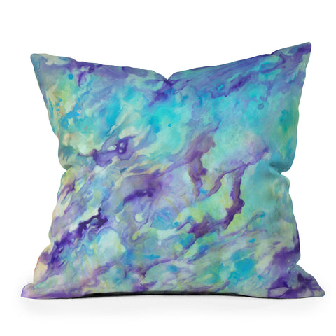 Rosie Brown Tempting Turquoise Throw Pillow
