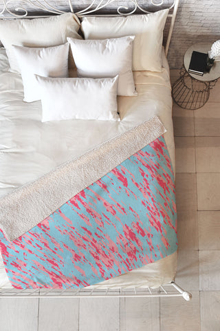 Rosie Brown Tickled Pink Fleece Throw Blanket