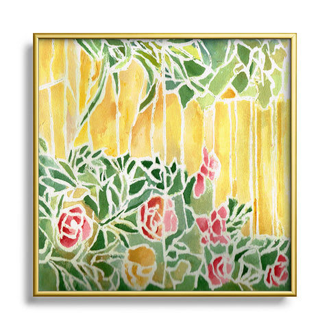 Rosie Brown Tiffany Inspired Metal Square Framed Art Print