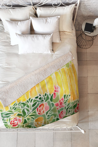 Rosie Brown Tiffany Inspired Fleece Throw Blanket