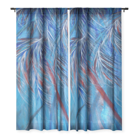 Rosie Brown Tropical Blues Sheer Non Repeat