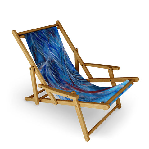 Rosie Brown Tropical Blues Sling Chair