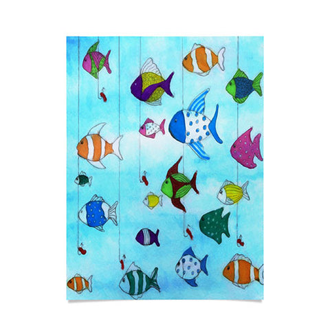 Rosie Brown Tropical Fishing Poster