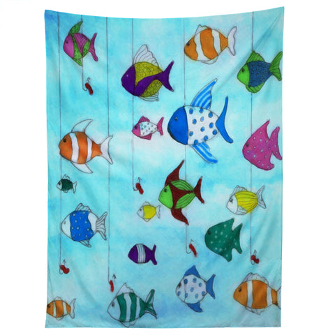 Rosie Brown Tropical Fishing Tapestry