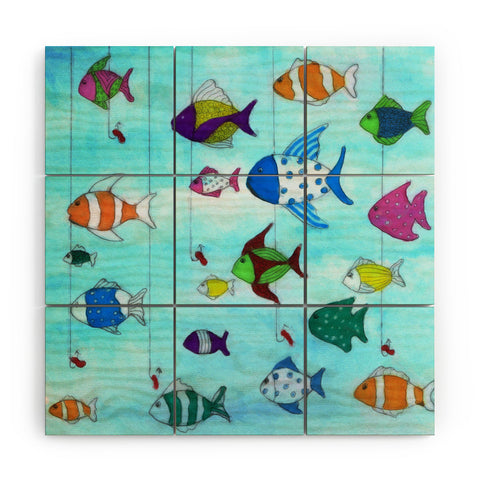 Rosie Brown Tropical Fishing Wood Wall Mural