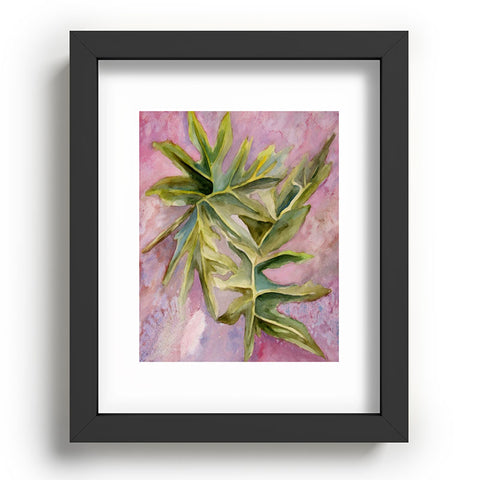 Rosie Brown Tropical Foliage Recessed Framing Rectangle