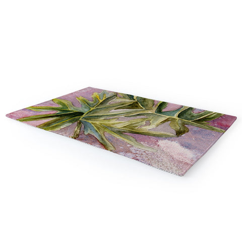 Rosie Brown Tropical Foliage Area Rug