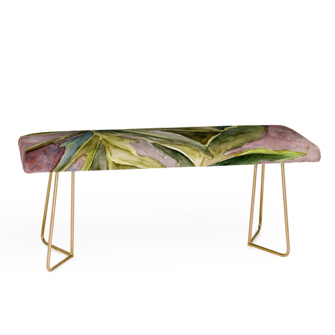 Rosie Brown Tropical Foliage Bench