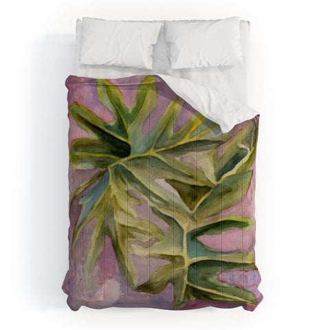 Rosie Brown Tropical Foliage Comforter