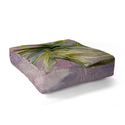 Rosie Brown Tropical Foliage Floor Pillow Square