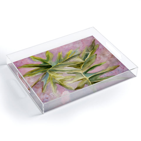 Rosie Brown Tropical Foliage Acrylic Tray