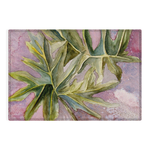 Rosie Brown Tropical Foliage Outdoor Rug