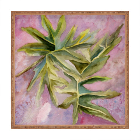 Rosie Brown Tropical Foliage Square Tray