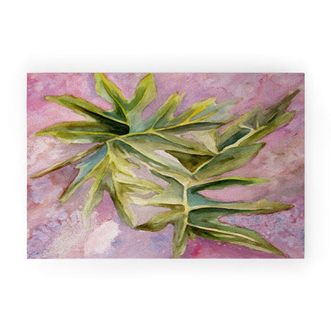 Rosie Brown Tropical Foliage Welcome Mat