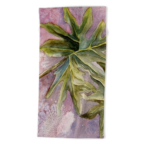 Rosie Brown Tropical Foliage Beach Towel