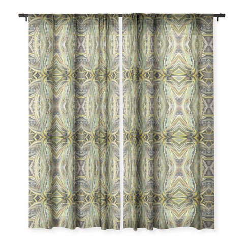 Rosie Brown Tropical Greens Sheer Window Curtain