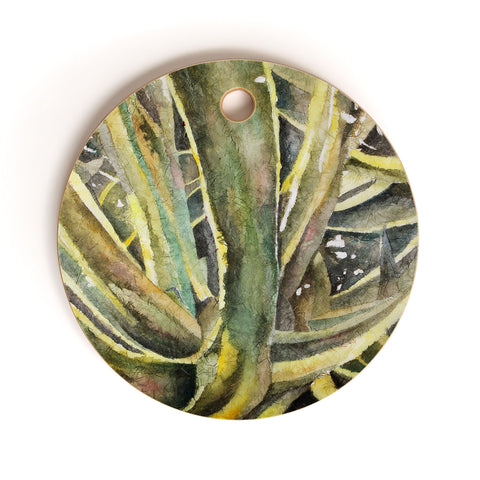 Rosie Brown Tropical Greens Cutting Board Round