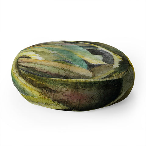 Rosie Brown Tropical Greens Floor Pillow Round