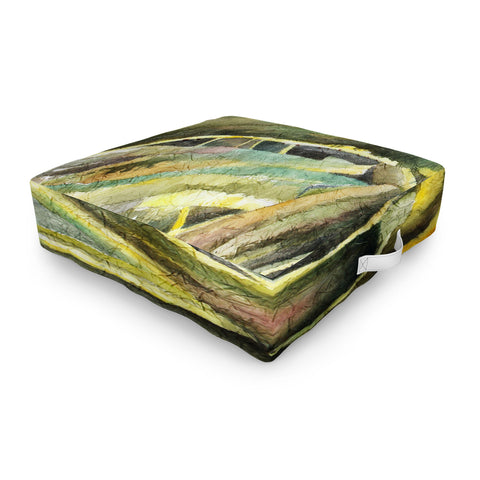 Rosie Brown Tropical Greens Outdoor Floor Cushion