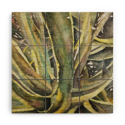 Rosie Brown Tropical Greens Wood Wall Mural