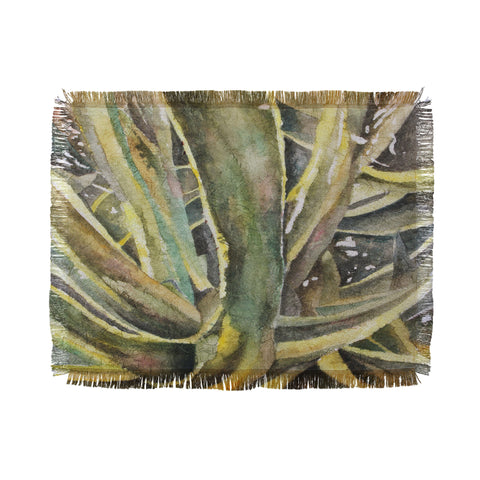 Rosie Brown Tropical Greens Throw Blanket