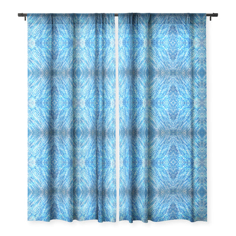 Rosie Brown True Blue Sheer Window Curtain