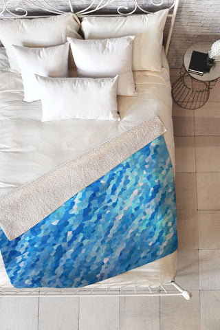 Rosie Brown True Blue Fleece Throw Blanket