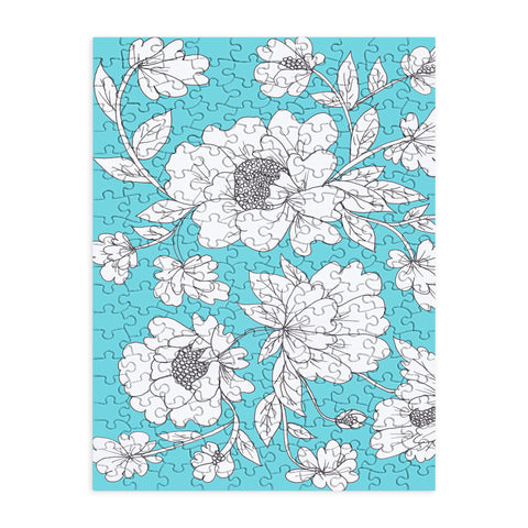 Rosie Brown Turquoise Floral Puzzle