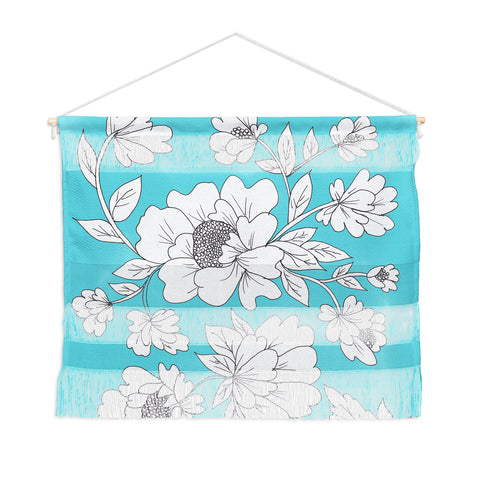 Rosie Brown Turquoise Floral Wall Hanging Landscape