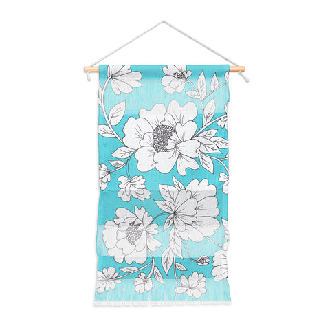 Rosie Brown Turquoise Floral Wall Hanging Portrait