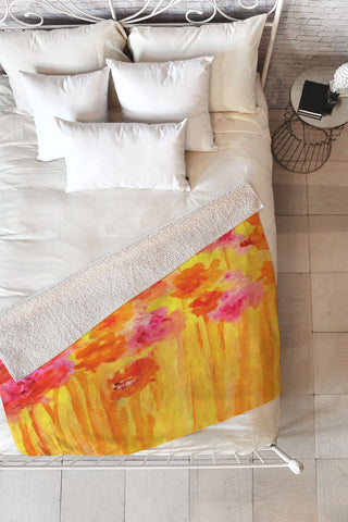 Rosie Brown Waiting For Spring Fleece Throw Blanket