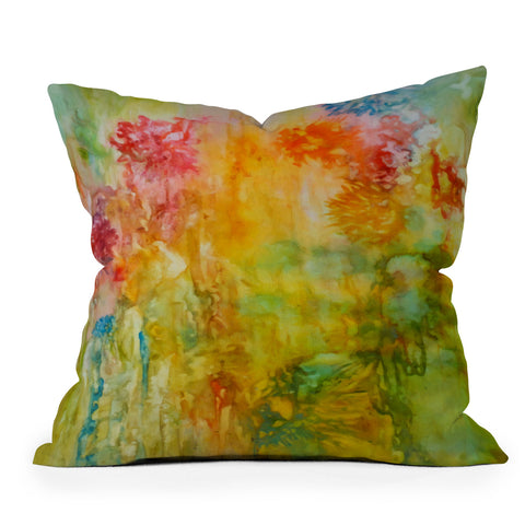 Rosie Brown Wallflower Throw Pillow