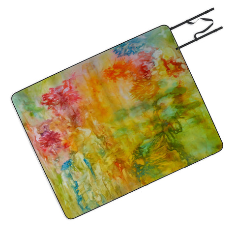 Rosie Brown Wallflower Picnic Blanket