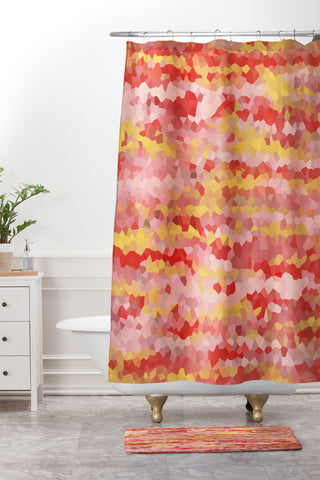 Rosie Brown Warm Tropics Shower Curtain And Mat
