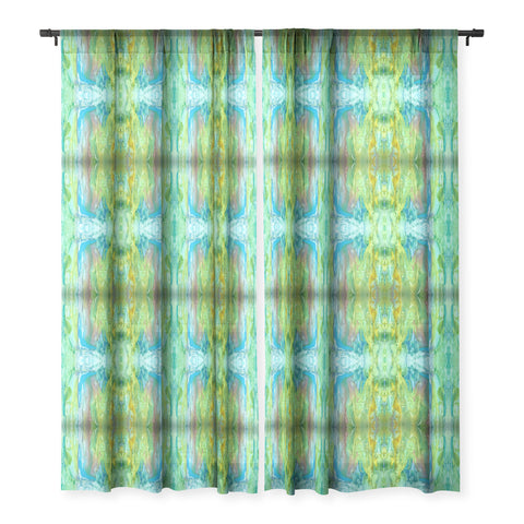 Rosie Brown Watercolor Cascade Sheer Window Curtain
