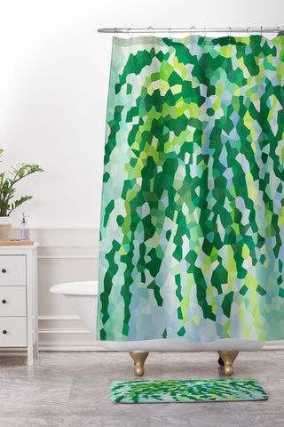 Rosie Brown Weeping Willow Shower Curtain And Mat