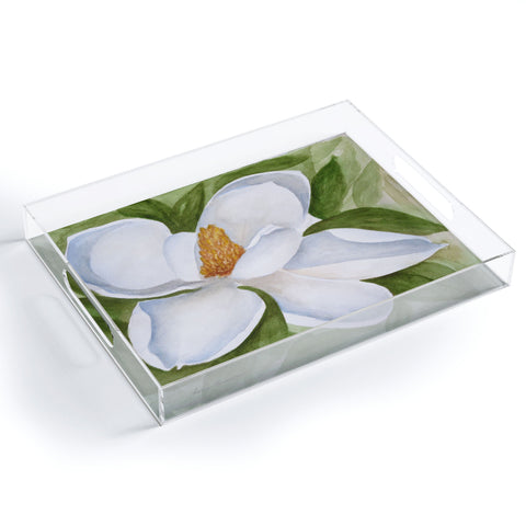 Rosie Brown White Belle Acrylic Tray
