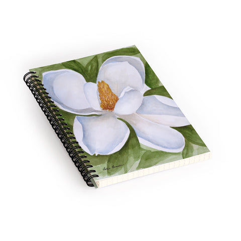 Rosie Brown White Belle Spiral Notebook