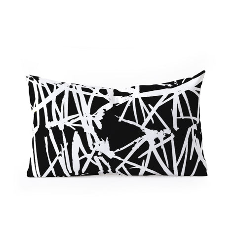 Rosie Brown White Lightening Oblong Throw Pillow