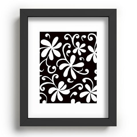 Rosie Brown White on Black Recessed Framing Rectangle