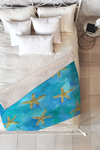 Rosie Brown Wish Upon A Star Fleece Throw Blanket