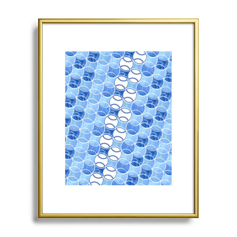 Ruby Door Baseballs Metal Framed Art Print