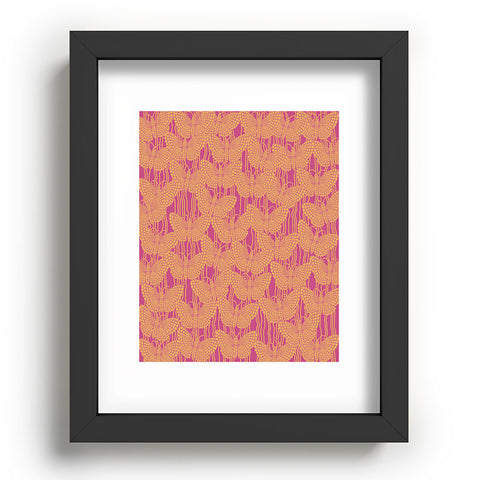 Ruby Door Butterflies And Pearls In Pink Recessed Framing Rectangle